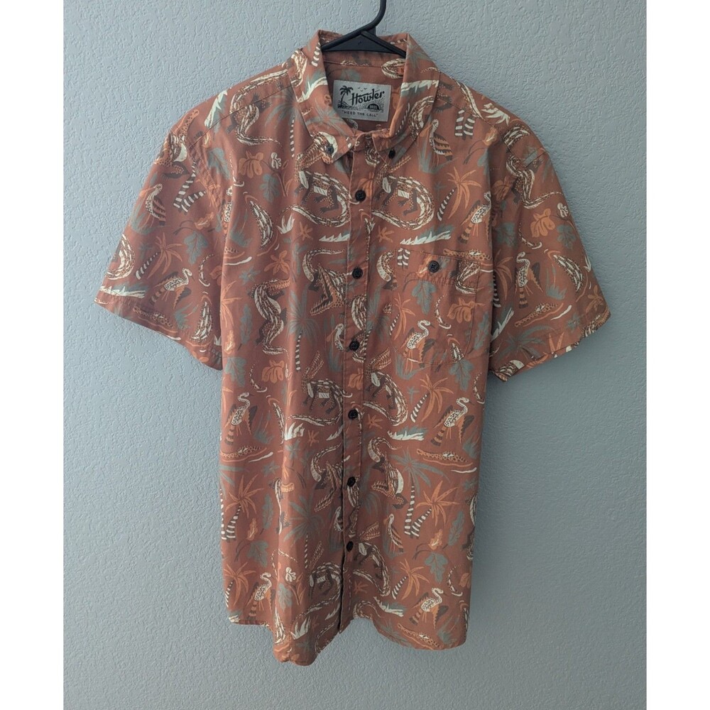 Howler Brothers Mansfield Shirt Men's Size Medium Gators Adobe Button Down